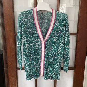 Loft light weight paisley preppy cardigan 🌿